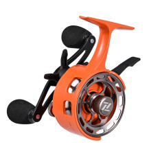 Eisangelrolle mit 31 Metalllagern fr den Sßwasser und Outdoor Eatz orangefarbene linke Hand