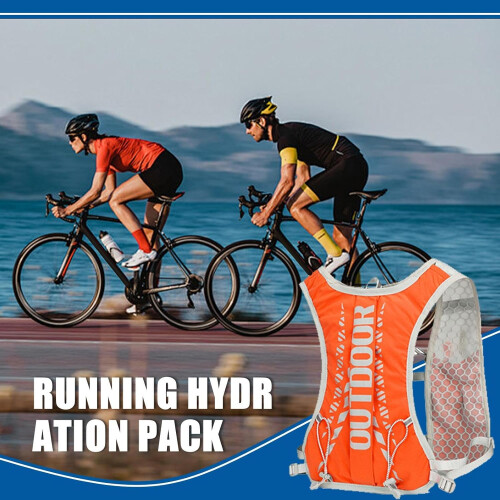 Hydration Backpack, 5L Water Backpack, Adjustable Strap Design, Orange 1