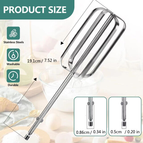 2Pcs Eggs Beater Whisk for Handheld Mixer Electric Mixer 2
