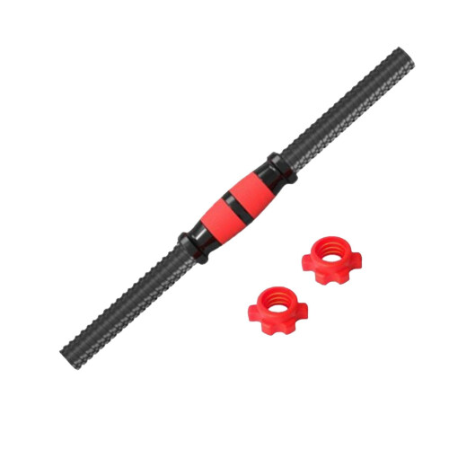 Dumbbell Bar with Threaded Handles, Practical, Dumbbell Set with 2 Nuts for Home Training, Training, Exercise Accessories, 47 cm