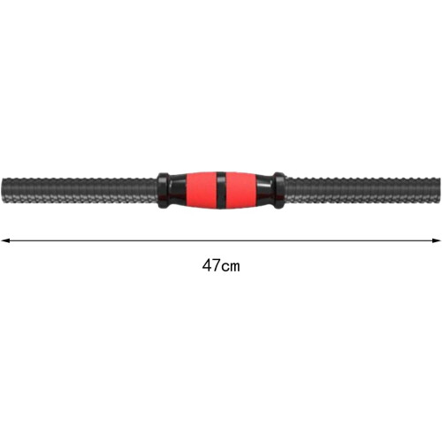Dumbbell Bar with Threaded Handles, Practical, Dumbbell Set with 2 Nuts for Home Training, Training, Exercise Accessories, 47 cm 2