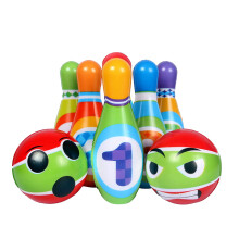 Children's Bowling Set, Bowling Set, Outdoor Games, with 6 Cones and 2 Balls, Bowling Set, Educational Learning Toy for Indoor and Outdoor Use, Foam