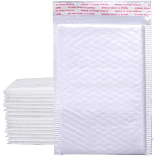 Bubble Envelope Bag White PolyMailer Self Seal Mailing Bags (18x23) 1