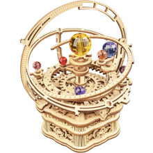 3D Puzzle Wooden Starry Night Music Box, Wooden Puzzle Adult Mechanical Model Kit, DIY Gifts for Children