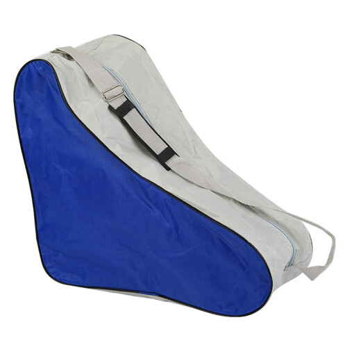 Adjustable Shoulder Strap with Zipper, Ice Skate Carry Bag, Universal, Blue