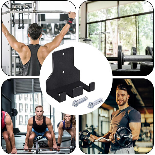 Wall Mounted Barbell Bar Holder Double 1