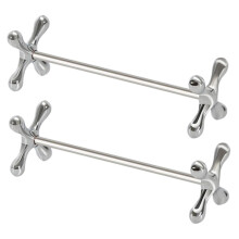2 Pieces Metal Chopstick Holder Practical Chopstick Rest for Forks and Spoons Elegant Table Stand for Restaurant and Home Use Silver