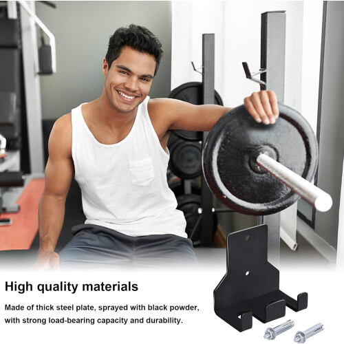Wall Mounted Barbell Bar Holder Double 2