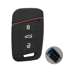 Cover per telecomando chiave 4 modelli Volkswagen, compatibile con VW Volkswagen Custodia in silicone per telecomando con impugnatura antiscivolo,