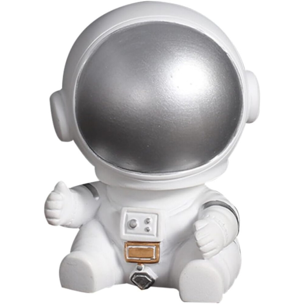 Environmental Friendly Pvc Astronaut Statue, Electroplating Process Enhances Spaceman Decor, Home Office Decoration W/ Creative Resin Material 9139052746503