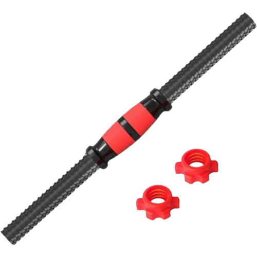 Dumbbell Bar with Threaded Handles, Practical Dumbbell Set with 2 Nuts for Home Training, Exercise Accessories, 35 cm 2