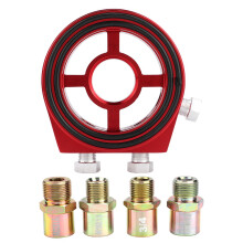 Universeller Ölfilterkühler-Adapter, Sandwichplatte, hochtemperaturbeständige Aluminiumlegierung, eloxiertes Aluminium, Motorleistungsverbesserer