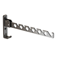 Étendoir mural pliable, séchoir à linge en aluminium robuste et durable, facile à installer, organisateur rétractable peu encombrant.