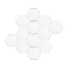Pakket van 12 polyestervezel geluiddichte wandpanelen-Wit