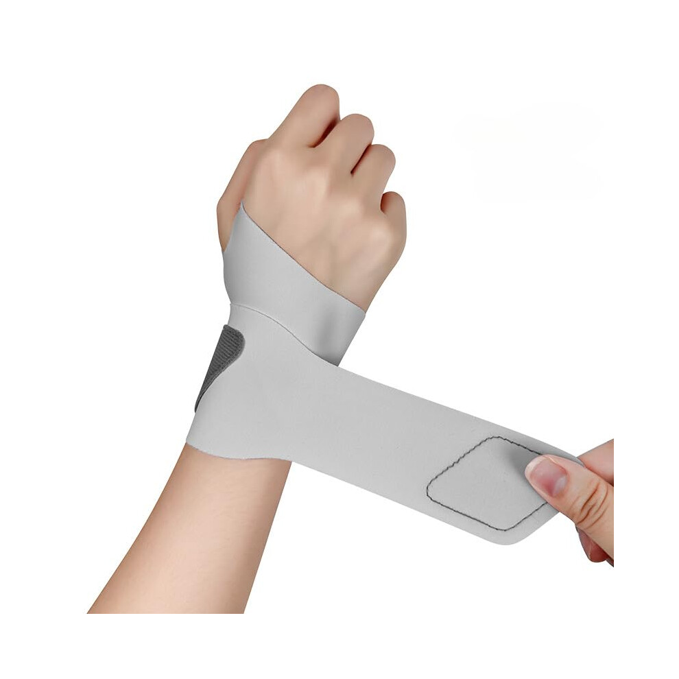 Gray Wrist Brace Â Elastic, Thin Adjustable Carpal Tunnel Support For Pain Relief (Gray)
