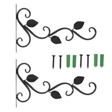 Ganci da giardino resistenti alle intemperie in stile europeo, ganci decorativi da parete per esterni, ganci in ferro antiruggine per lanterne per