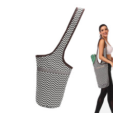 Yoga Mat Bag, Yoga Bag, Long Yoga Mat Carrier Elastic Wide Shoulder Strap, Fitness Accessories, Multiple Pockets for Storage, Fits Most Size Mats