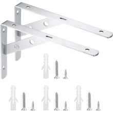 Staffa angolare per mensole a muro, facile installazione, design robusto, supporto solido per mensole, staffa ad angolo retto in acciaio inossidabile