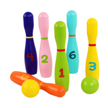 Wooden Bowling Set, Bowling Toy for Kids, Educational Toy, Spring Learning Toy, Indoor Activity Game for Birthday Gift Kids
