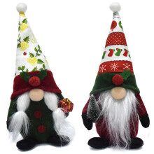 Set of 2 Festival Season Ornament Christmas Gnomes Dolls Statues