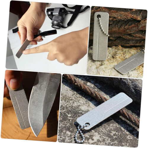 3 Sets of Whetstone Knife Sharpener Tool Sharpening Stone Household Sharpener Rectangular DoubleSided Whetstone Diamond Silver 2 Pieces x 3 1