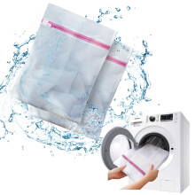 Pack of 2 Laundry Nets, AntiDeform Mesh Bag for Delicates, 30x40cm (Pink)