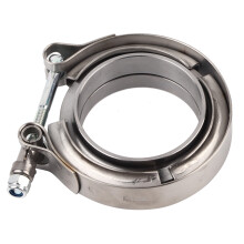 Clemă universală cu bandă în V, oțel inoxidabil, cu eliberare rapidă, compatibilă cu sistemul de evacuare, compatibilă cu Turbo, etanșare