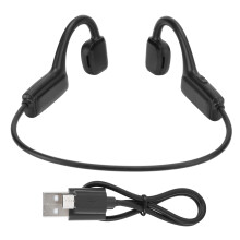 Benledningshörlurar för sömlös parkoppling, bekväm och lätt design med inbyggd mikrofon, omslutande lyssningsupplevelse med Bluetooth-kabel