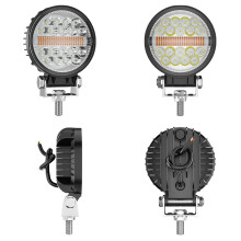 Runde LED-arbeidslys, høy holdbarhet. 65 W terrenglyskapsler med bred spredning av lysstråle, utmerket varmespredning. Aluminiumshus. IP68.