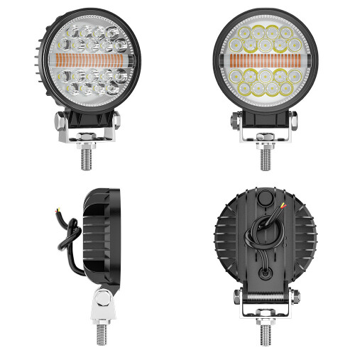 Στρογγυλά φώτα εργασίας LED, υψηλής αντοχής, 65W Off Road pod με ευρεία δέσμη, εξαιρετική