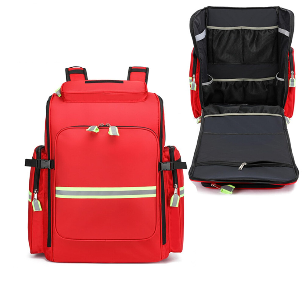 First Aid Backpack with Multiple Pockets for Emergency, Home, Camping, Travel