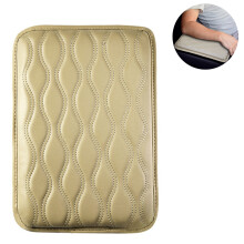 Læderbetræk til autoarmlæn, skridsikkert design med dobbelte fleksible elastiske stropper, beskyttende cover til de fleste køretøjer, blødt