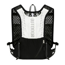 Women's Running Vest – Hydration, Reflective, Adjustable for Gym, Training, Hiking, Cycling Black / White
