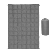 Down Camping Blanket HeatInsulated Camping Blanket Down Blanket, Packable Outdoor Blanket for Outdoor, Travel, Hiking Gray
