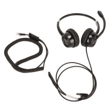 Professionelles kabelgebundenes Headset für reibungslose Festnetzkommunikation mit klarer Sprachqualität, Gehörschutz und ergonomischem Design