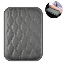 Læderbetræk til autoarmlæn, skridsikkert design med dobbelte fleksible elastiske stropper, beskyttende cover til de fleste køretøjer, blødt