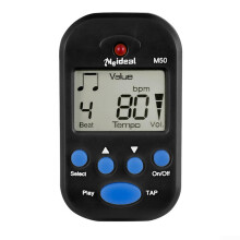 M50 Digital Metronome Compact and Rhythm Device for String Instruments Musicians Including Guitarists (Black)