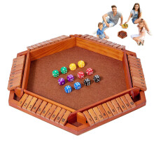 'Close the Box' Game Shut The Box Wooden Dice Games Classic Tabletop Version