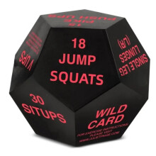 Bring momentum to your fitness routine with fitness play cubes and enjoy challenges every day. 12sided rounded digital cube for on the go, red.