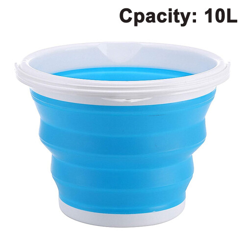 Compact Collapsible Bucket,Sturdy Handle For Easy Carry,Durable Silicone Multi-purpose Use 1