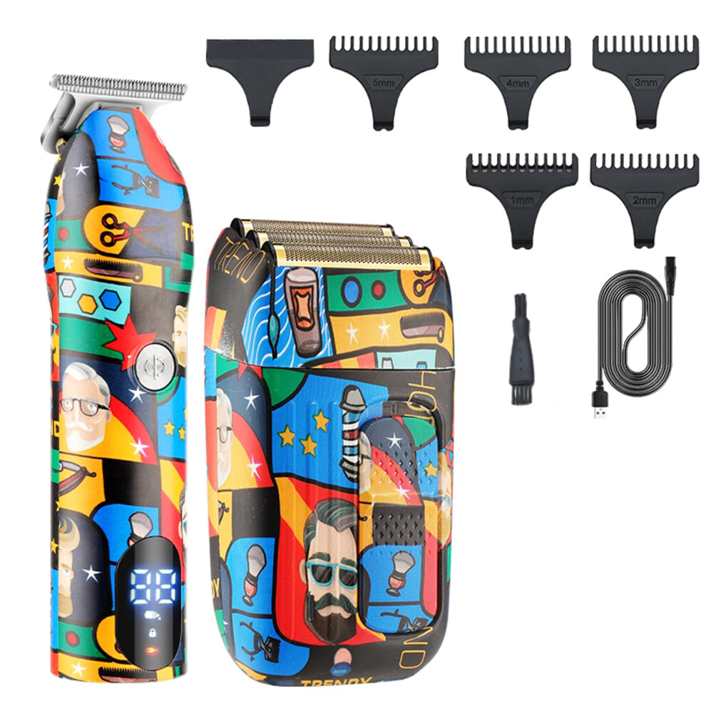 Low Noise Profession Hair Clipper Cordless Rechargeable Electric Finish Trimmer Beard Shaver Hair Trimmer