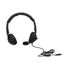 Högpresterande headset med inbyggda kontroller för exakt ljudhantering, robust design med robusta material för hållbarhet, digitalt stereoljud