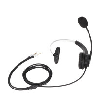 Flexibelt justerbart mikrofonheadset, 150 ohm högtalare säkerställer klart och högt ljud för professionellt bruk