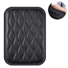 Læderbetræk til autoarmlæn, skridsikkert design med dobbelte fleksible elastiske stropper, beskyttende cover til de fleste køretøjer, blødt
