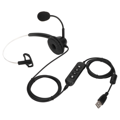 Ακουστικά σταθερής τηλεφωνίας Hands-Free με μικρόφωνο ακύρωσης θορύβου, ιδανικά για 1
