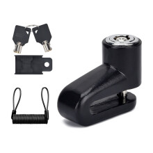 Candado de disco para motocicleta, dispositivo de seguridad impermeable para ruedas de bicicleta con diseño antirrobo, acero inoxidable resistente a