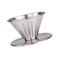 Drip Coffee Maker Stainless Steel Filter Cup Manual-Silver