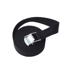 1 m / 2 m / 3 m / 4 m / 5 m Black Buckle TieDown Belt Cargo Belt for Car Motorcycle Bicycle with Metal Buckle Tow Rope Strong Ratchet Belt (Black 2M)