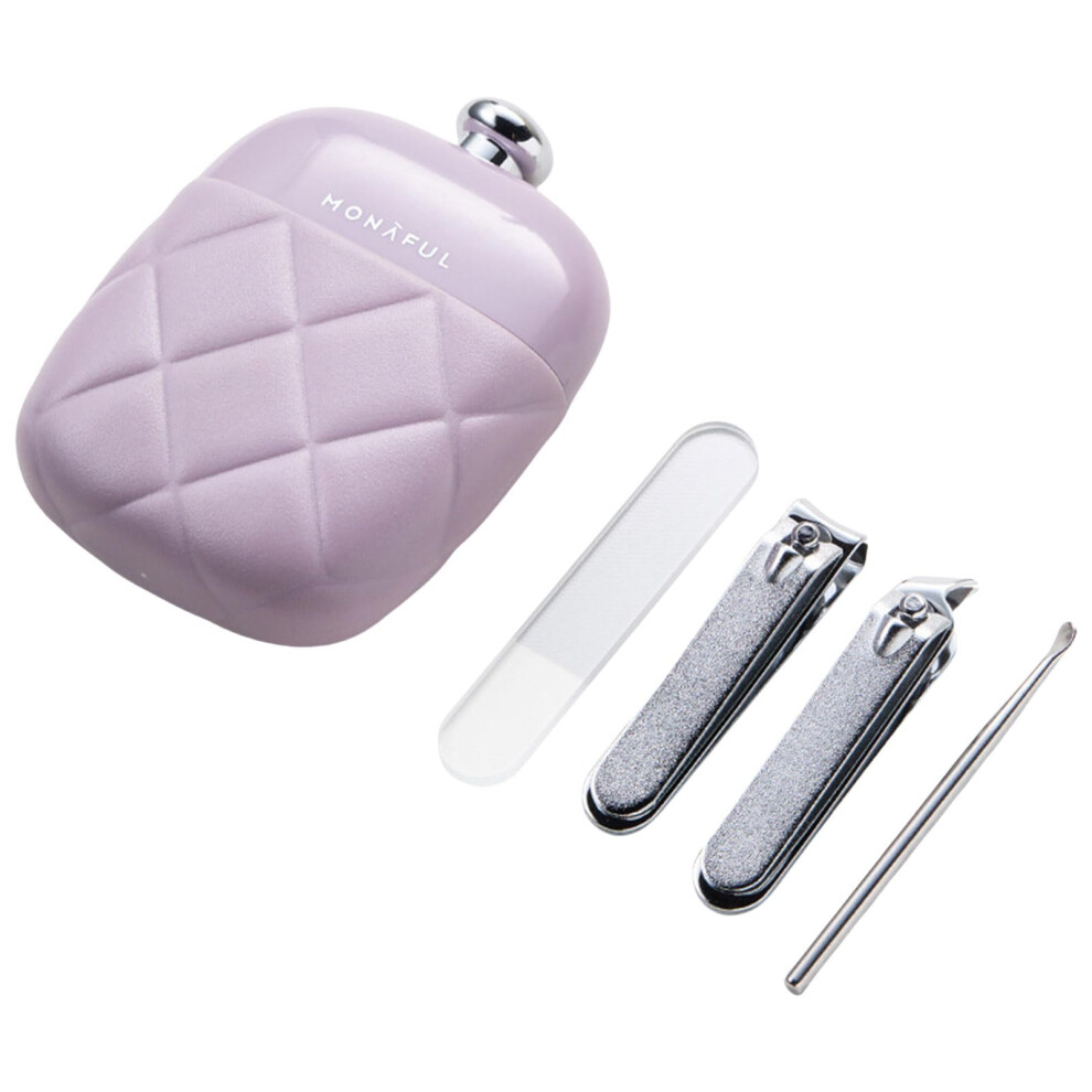 Robust 4piece manicure set for travel, nail care, including nail clipper, nail trimmer