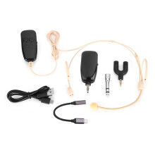 Kabelloses Mikrofon-Headset mit UHF-Funktechnologie, Plug & Play, klare Klangqualität, stabiles Signal, tragbares Design für Bühnenauftritte und